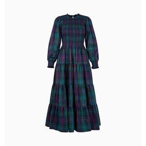 Hill House Plaid Midi Dress - Green and Navy